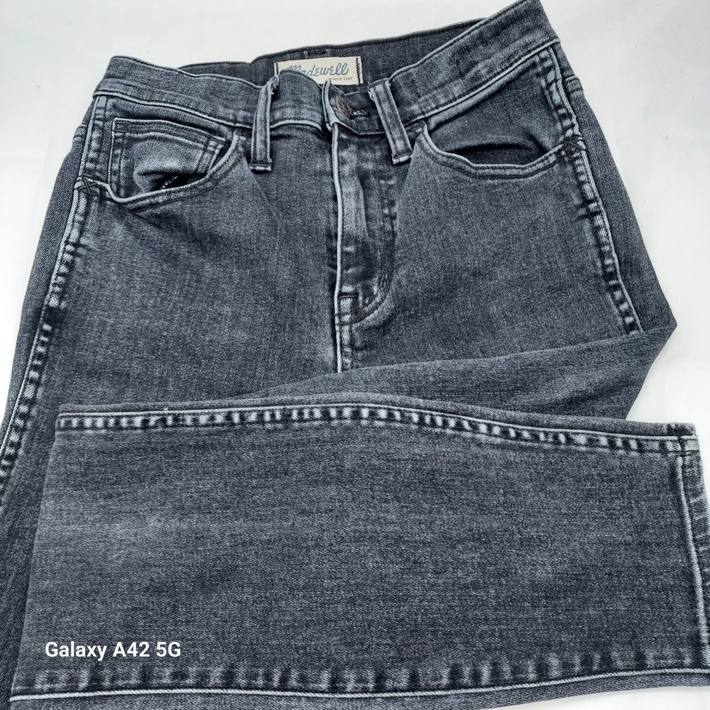 Madewell 10 High Riser Skinny Skinny Jeans Faded Black Denim E6596 Size 24
